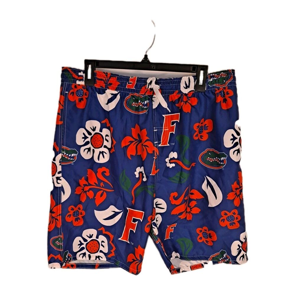 Wes & Willy Men's XXL Swim Trunks University Of Florida Gators Floral Volley